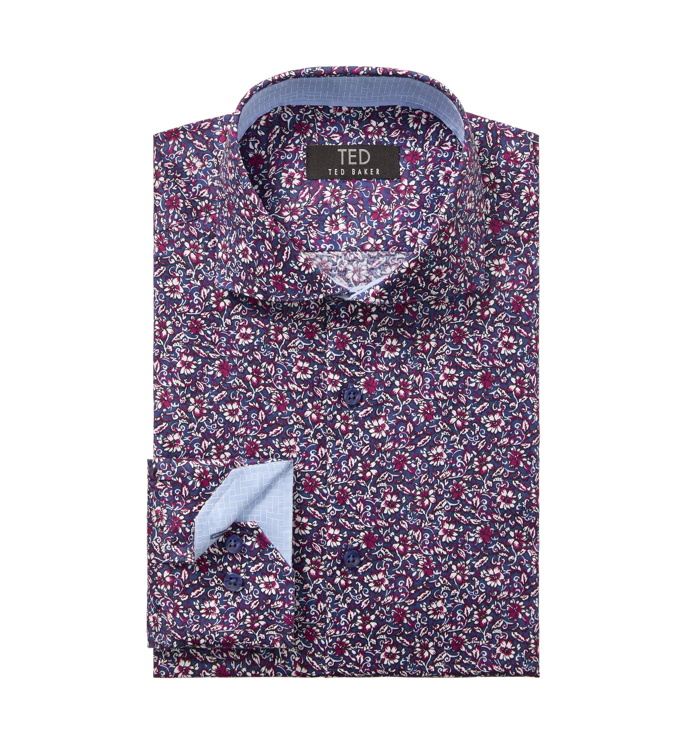 ted baker london mens dress shirts Ted Baker London Dress Shirt Mens 2 M Blue Check Plaid Long Sleeve Preppy  Work