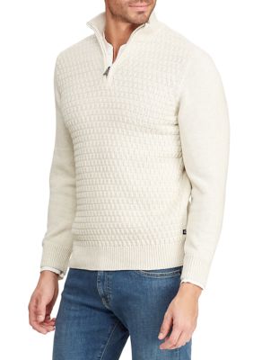 Download Chaps Men's Cotton Blend Mock Neck 1/4 Zip Sweater | belk