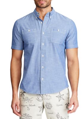 Chaps Go Untucked Short Sleeve Button Down Shirt | belk