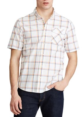 Chaps Go Untucked Short Sleeve Button Down Shirt | belk