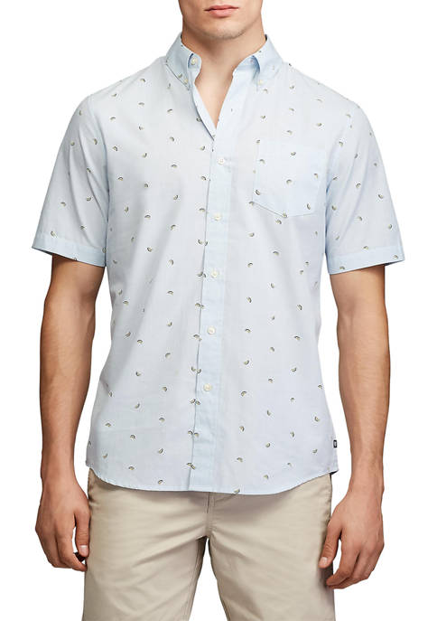 Big & Tall Performance Short Sleeve Easy Care Button Down Shirt 	