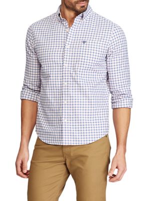 Chaps Big & Tall Long Sleeve Untucked Woven Oxford Shirt | belk