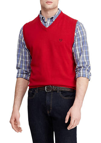 Chaps Mens Big & Tall Pull-over Sweater Vest 