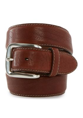 Jack Marc Brown Leather Belt For Men Casual & Office Wear