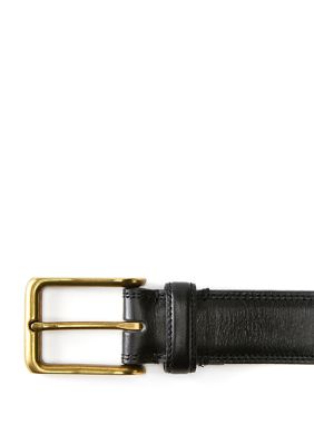 Antique Brass Buckle and Double Edge Stitch Belt