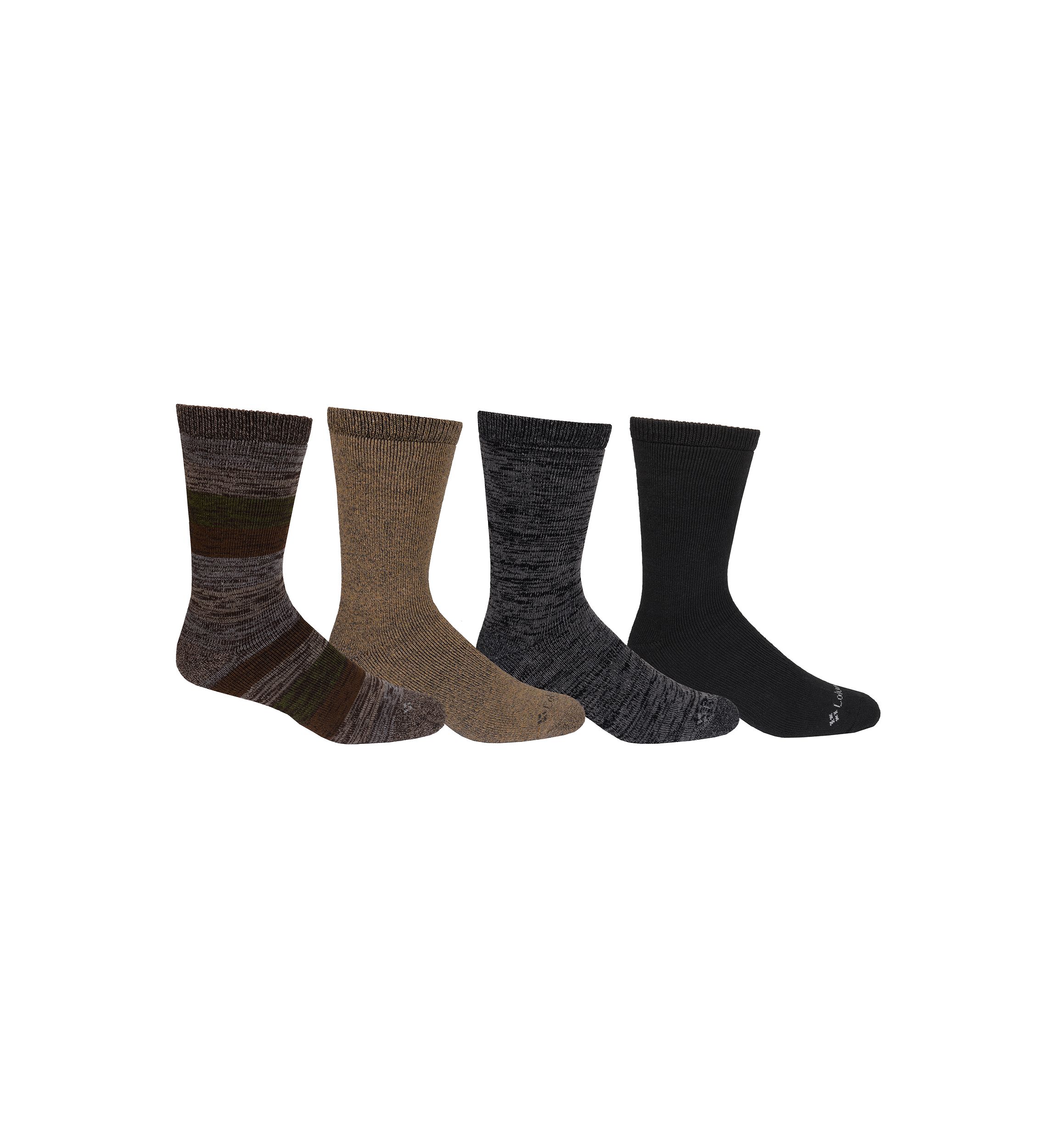 Space Dye Stripe Crew Socks - 4 Pack