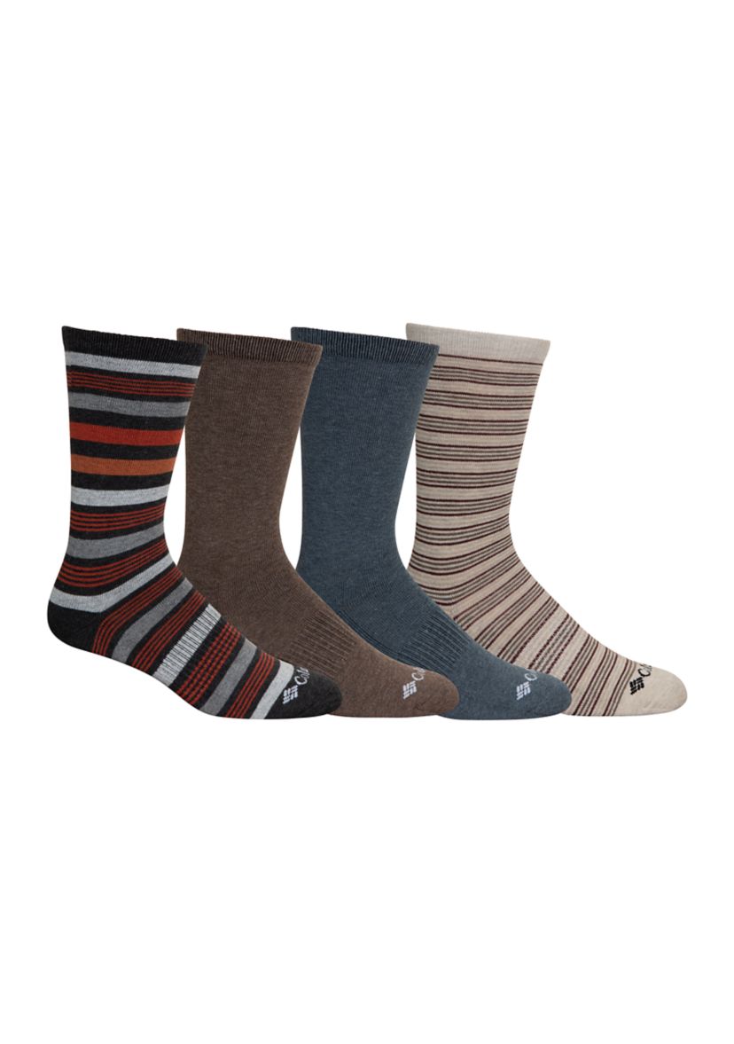 4-Pack Moisture Control Crew Socks 