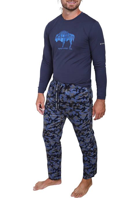 Columbia Long Sleeve Buffalo Camo Pajama Set