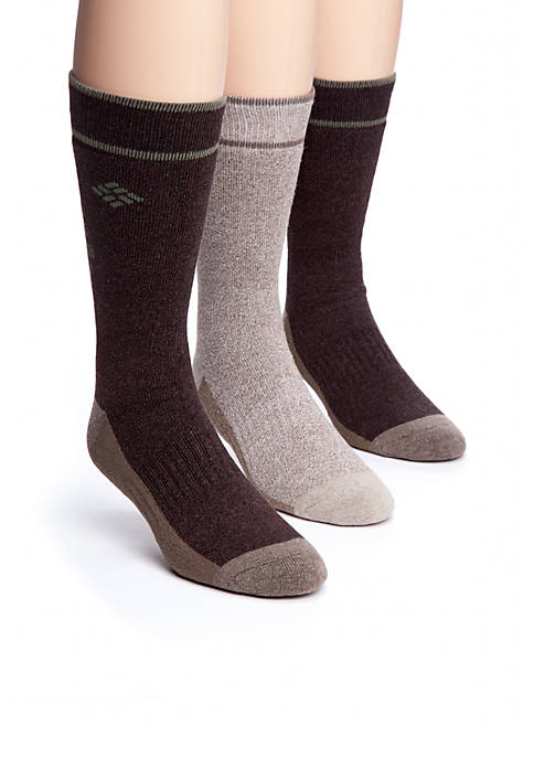 3-Pack Combed Cotton Casual Tipped Crew Socks