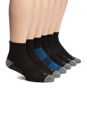 Columbia Men's Athletic Quarter Length Socks - 6 Pack