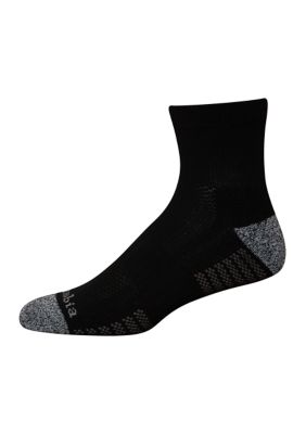 Columbia Men's Lifestyle Quarter Socks - Pack of 6, Black, 10 - 13