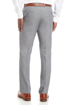 Pearl Gray Bi Stretch Poplin Slim Fit Suit Separate Pants