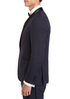 Royal Violet Stretch Slim Fit Tuxedo Jacket