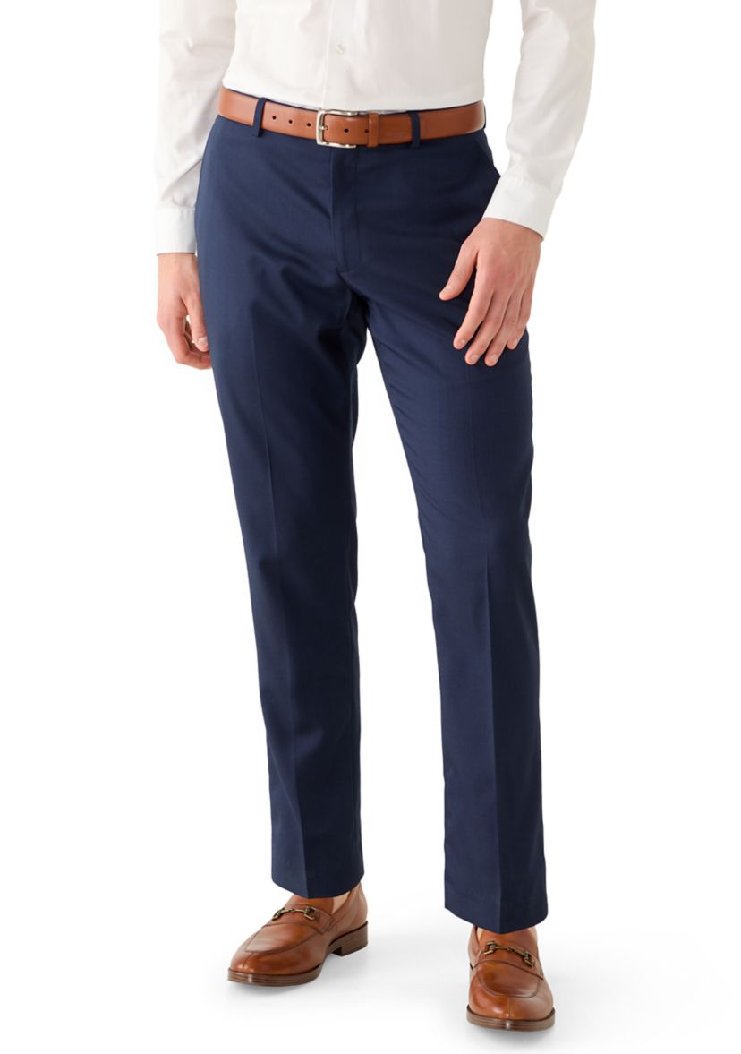 Collection by Michael Strahan Men's Solid Modern Dress Pants, Navy Blue, 36 x 32