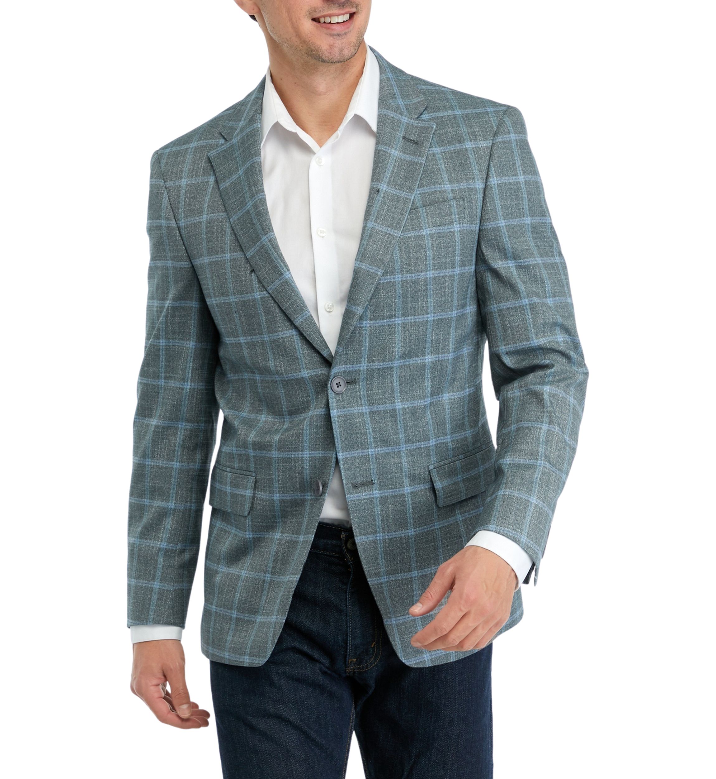  Single Breasted 2-Button Sport Coat 
