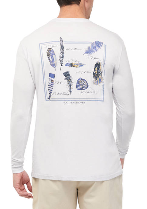 Long Sleeve Southern Feathers Graphic T-Shirt