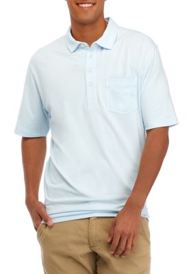 Southern Proper Men's Short Sleeve Solid Heather Polo Shirt