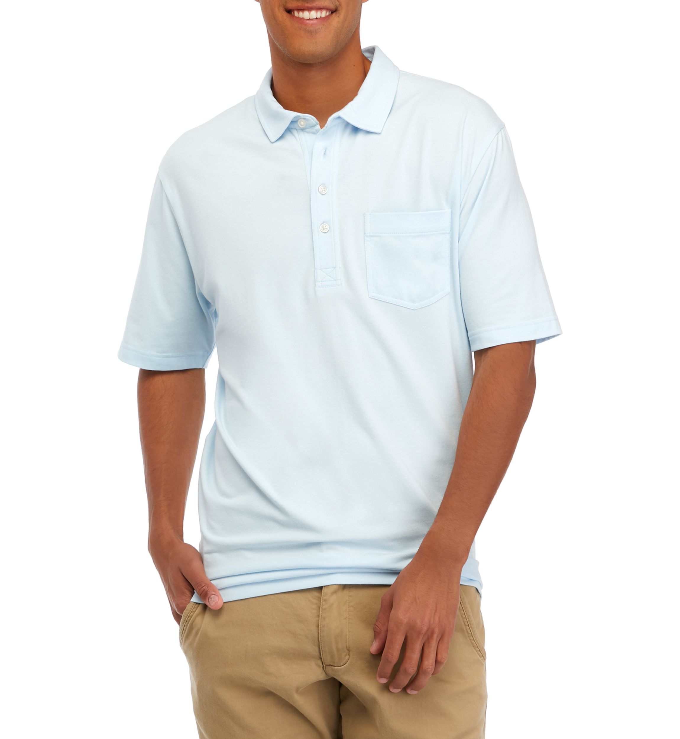 Short Sleeve Solid Heather Polo Shirt