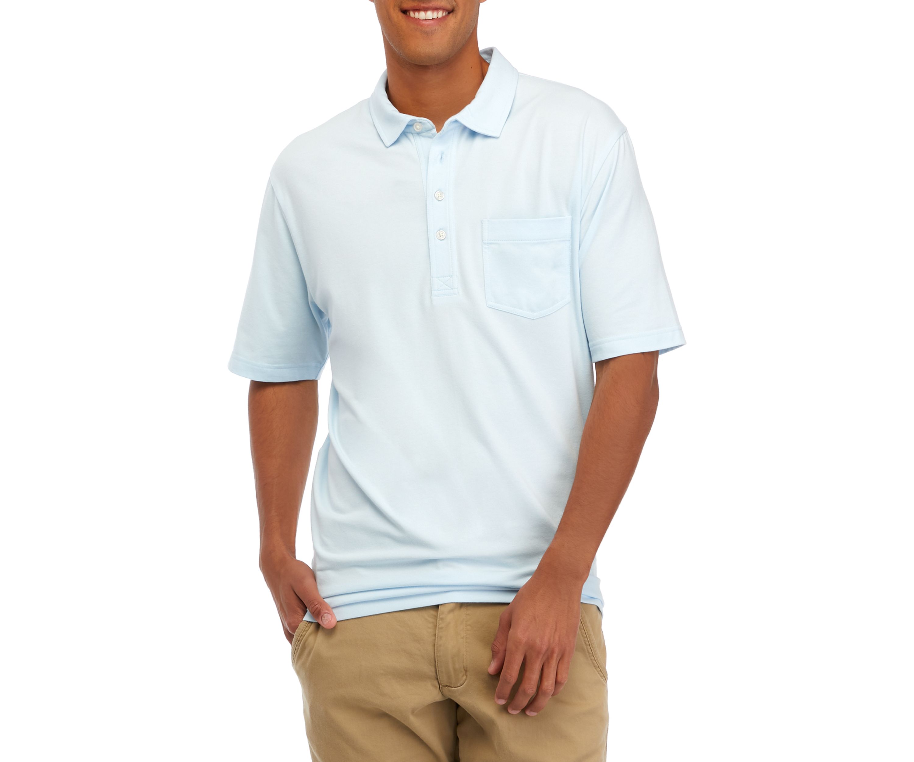 Short Sleeve Solid Heather Polo Shirt