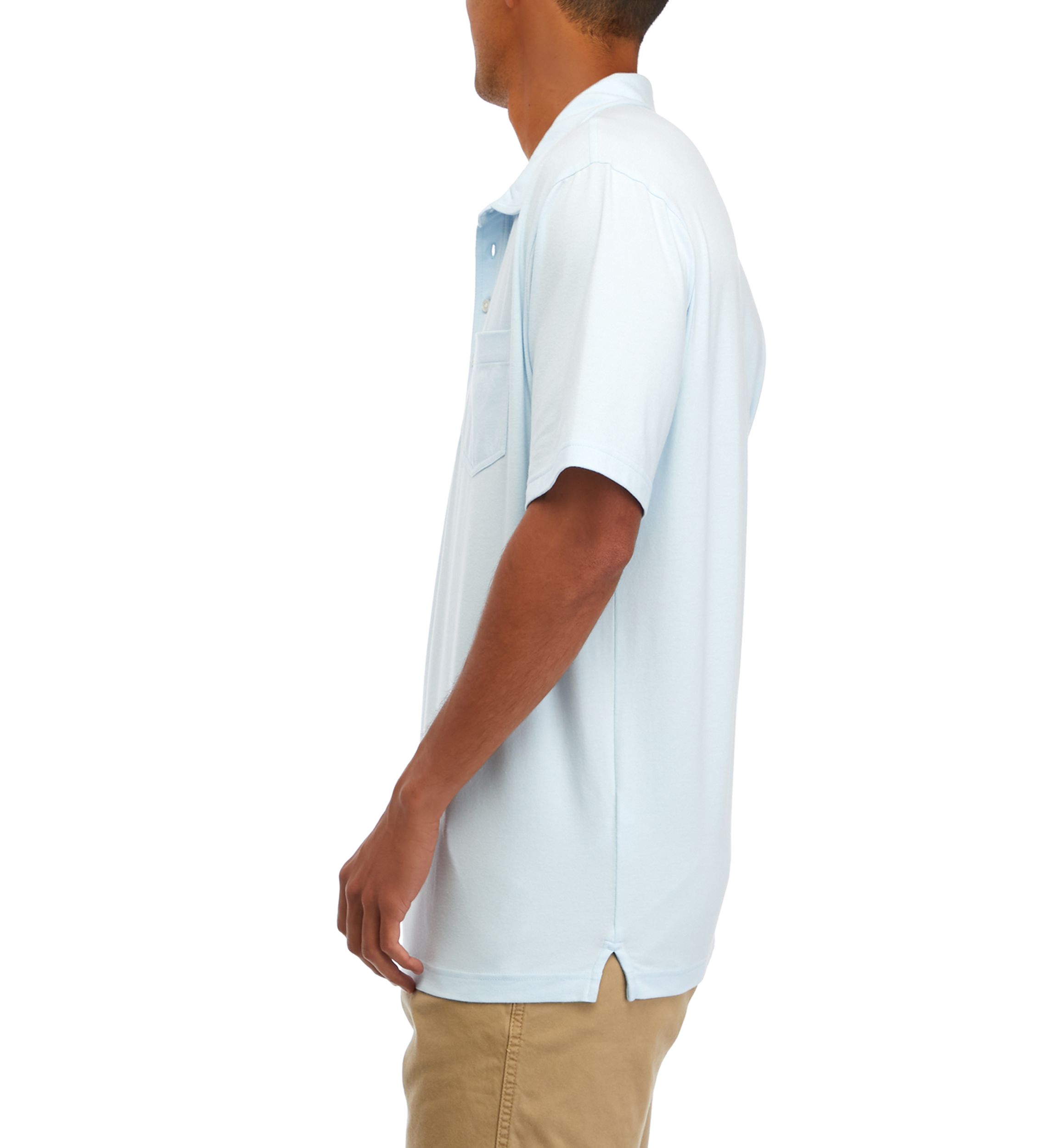 Short Sleeve Solid Heather Polo Shirt