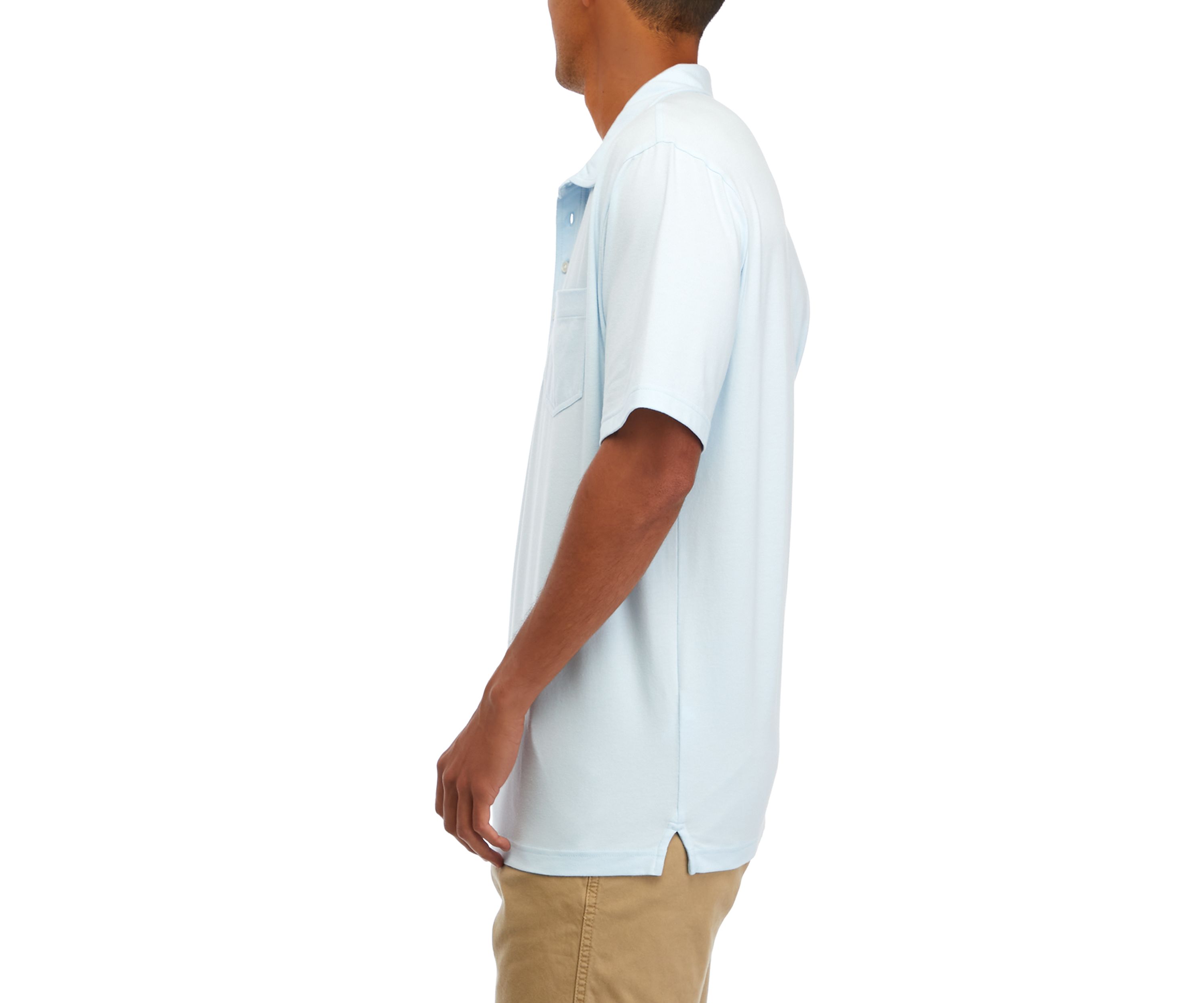 Short Sleeve Solid Heather Polo Shirt