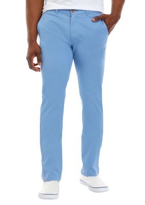Southern Proper Men's Thomasville Flat Front Pants, Blue, 35 x 32