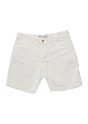 Southern Proper Men's Bluff Twill Shorts, White, 40