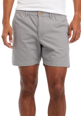 Southern Proper Men's PC Canvas Elastic Waist Shorts, Grey, 2XL