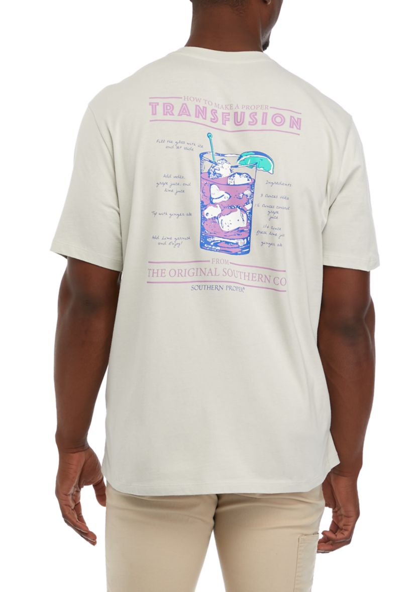 Short Sleeve Delta Wash Pocketed Graphic T-Shirt