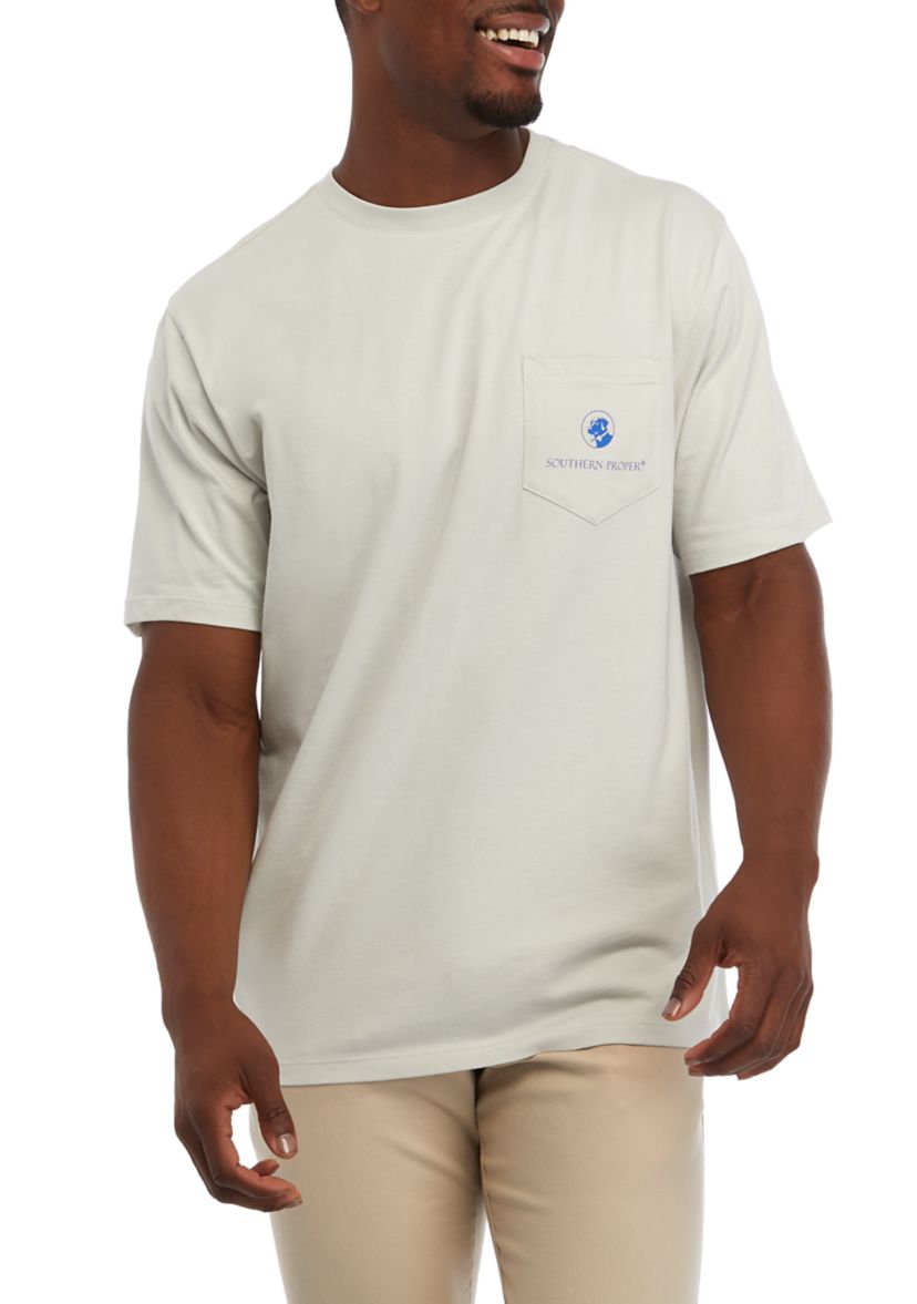 Short Sleeve Delta Wash Pocketed Graphic T-Shirt
