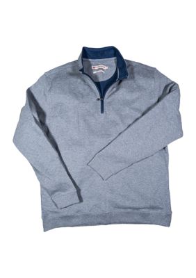 Southern Proper Men's Canal Long Sleeve 1/4 Zip Sweater, Grey, Medium