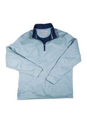 Southern Proper Men's Canal Long Sleeve 1/4 Zip Sweater, Sage, Small