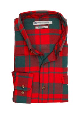 Southern Proper Men's Long Sleeve Flannel Shirt, Small