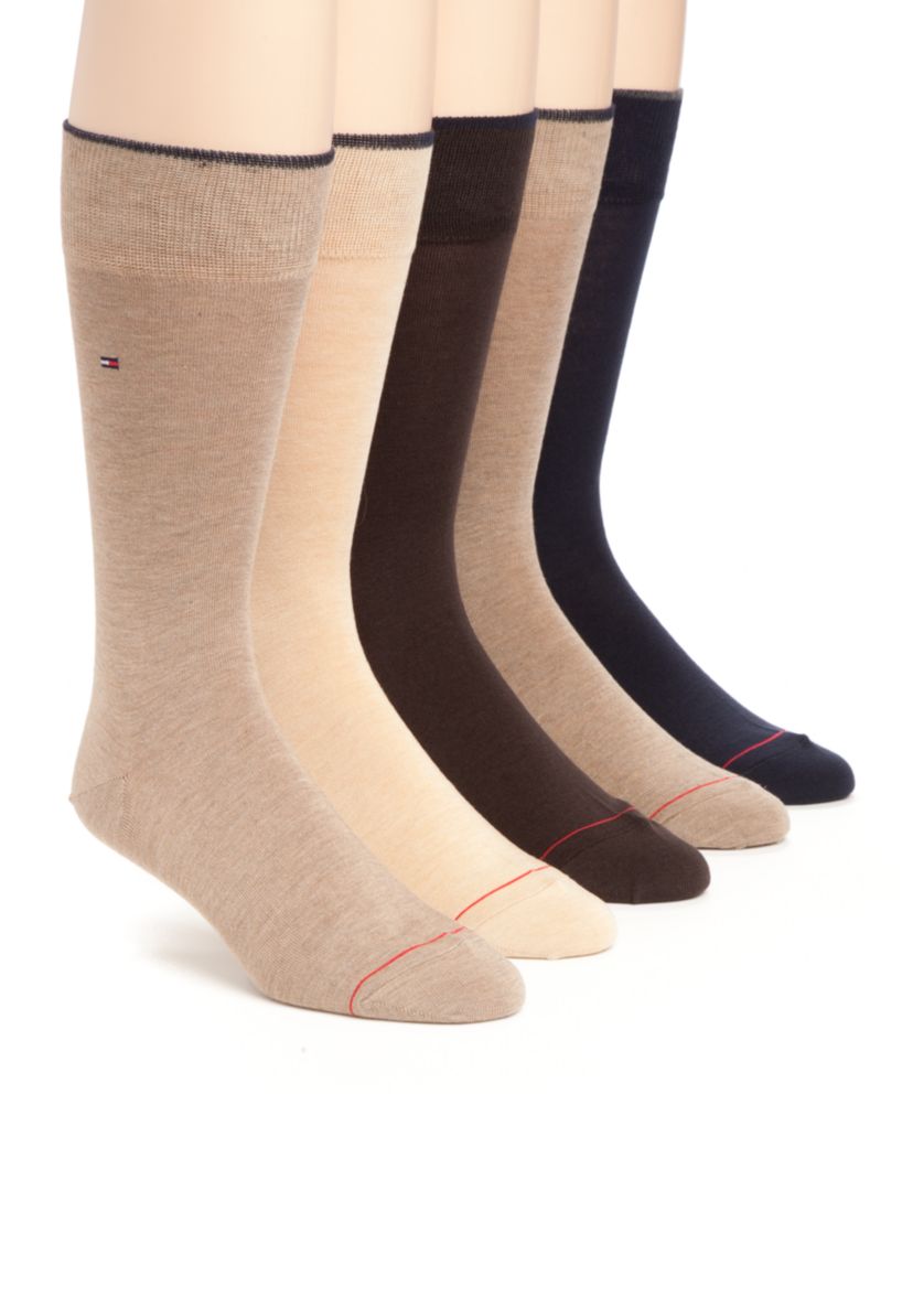 Flat Knit Comfort Blend Socks - 5 Pack