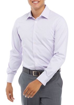 mens pink check dress shirt
