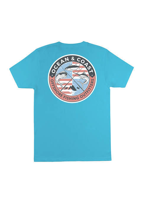 Ocean + Coast® Fishing Circle Graphic T-Shirt