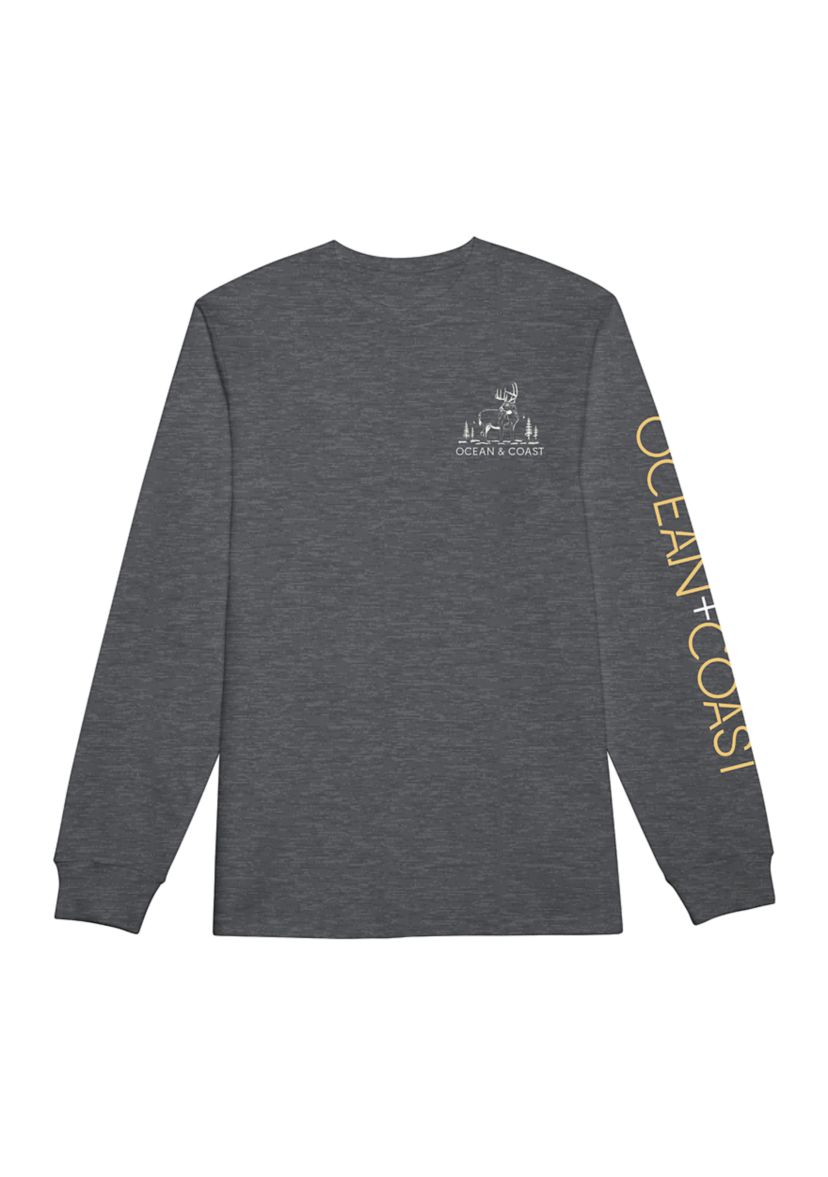 Long Sleeve Walken Whitetail Deer Graphic T-Shirt 