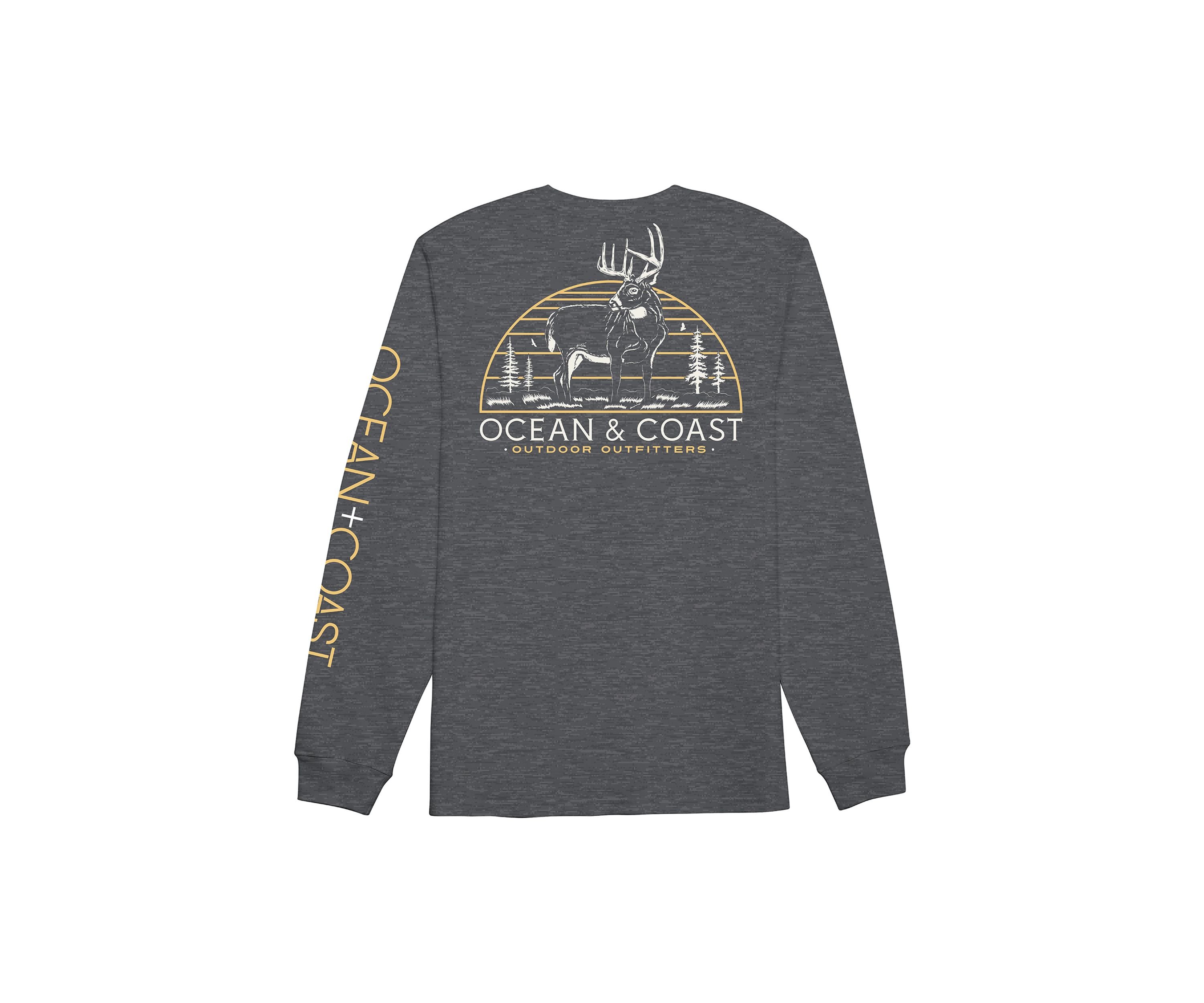 Long Sleeve Walken Whitetail Deer Graphic T-Shirt 