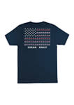 Short Sleeve American Flag Fishing Graphic T-Shirt