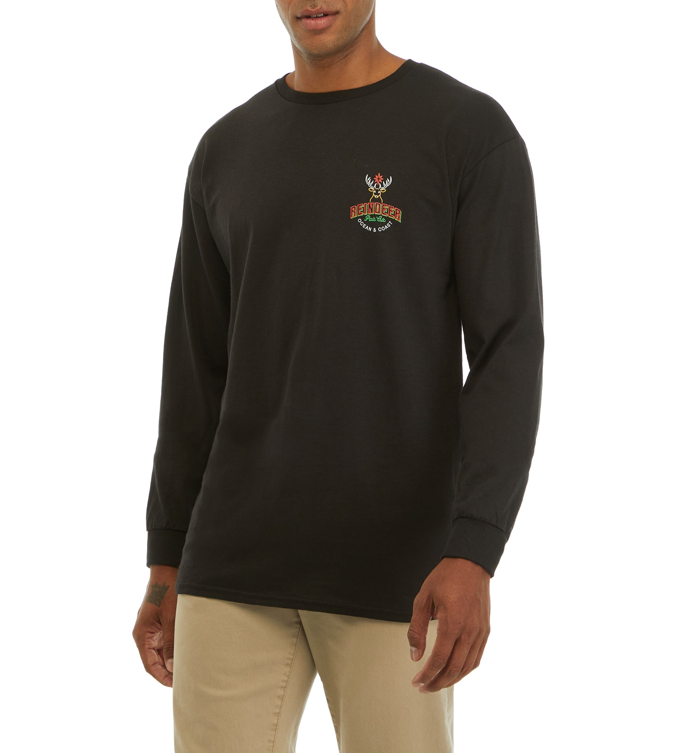 Long Sleeve Holiday Reindeer Pale Ale Graphic T-Shirt