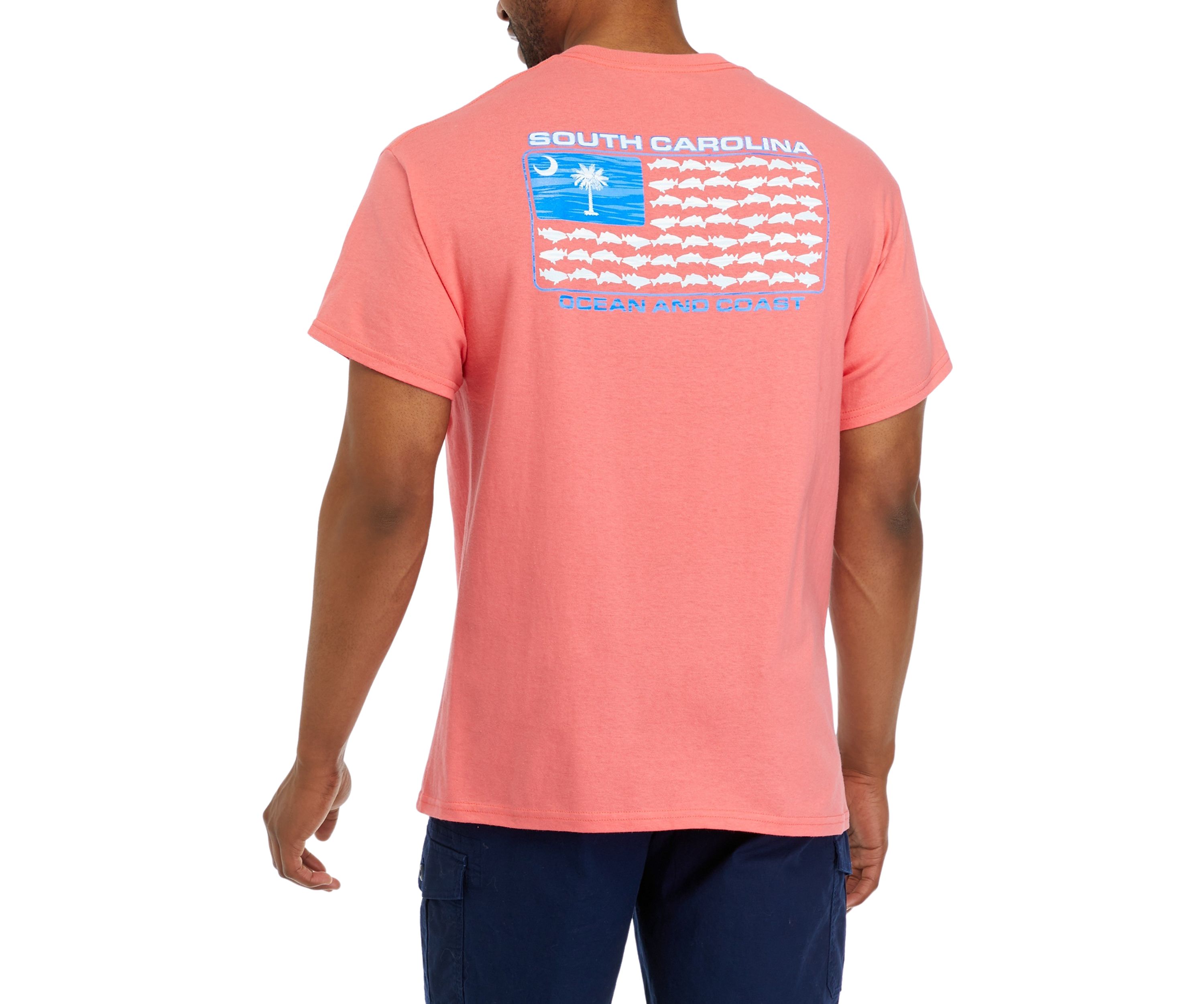Short Sleeve South Carolina Flag Graphic T-Shirt
