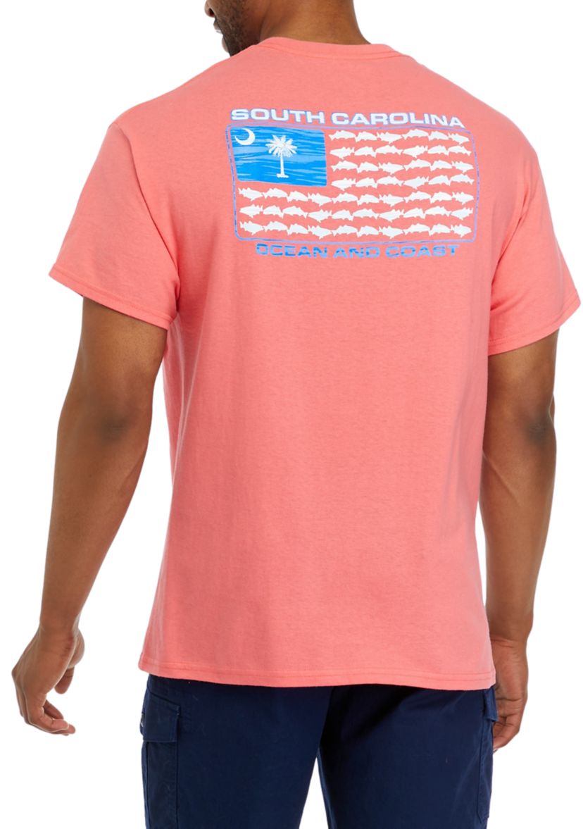 Short Sleeve South Carolina Flag Graphic T-Shirt