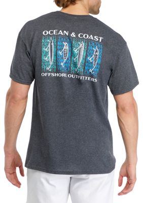 Ocean + Coast Men's Solid Fishing Shirt, Black, Small