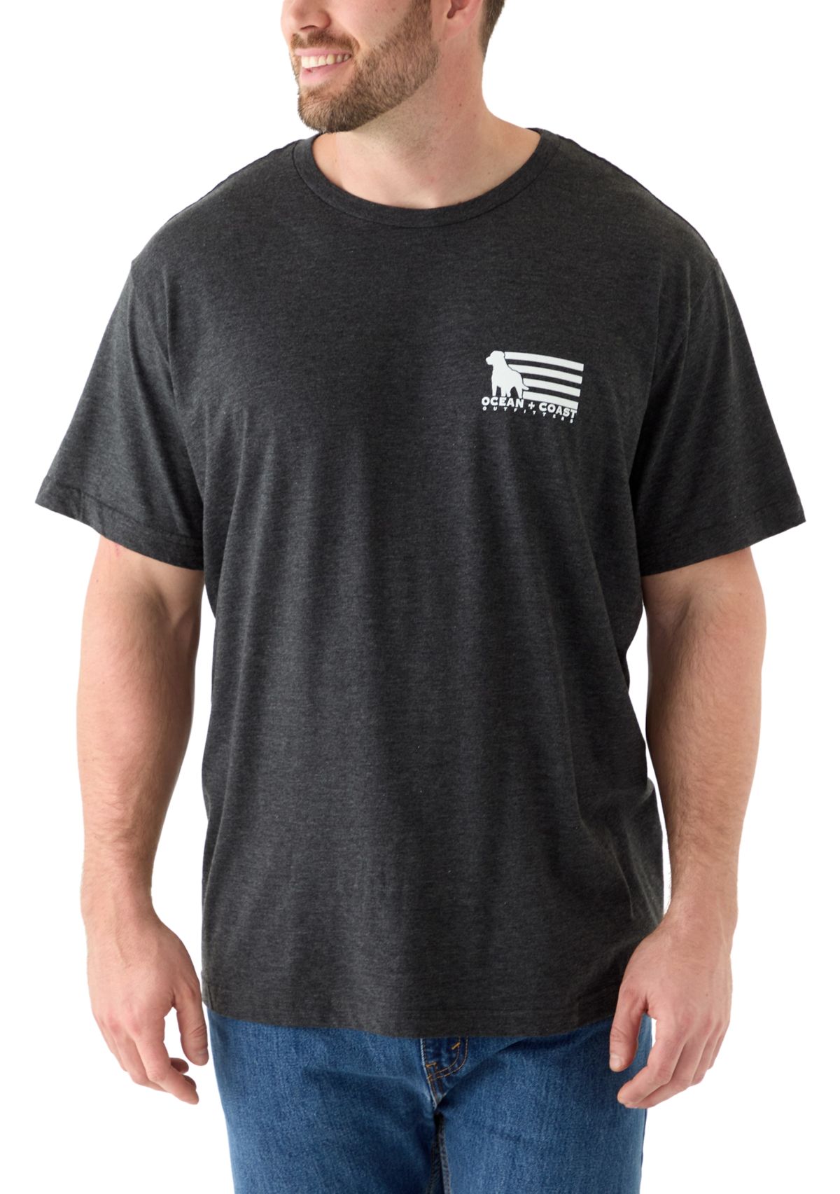 Big & Tall Americana Dog Graphic T-Shirt 