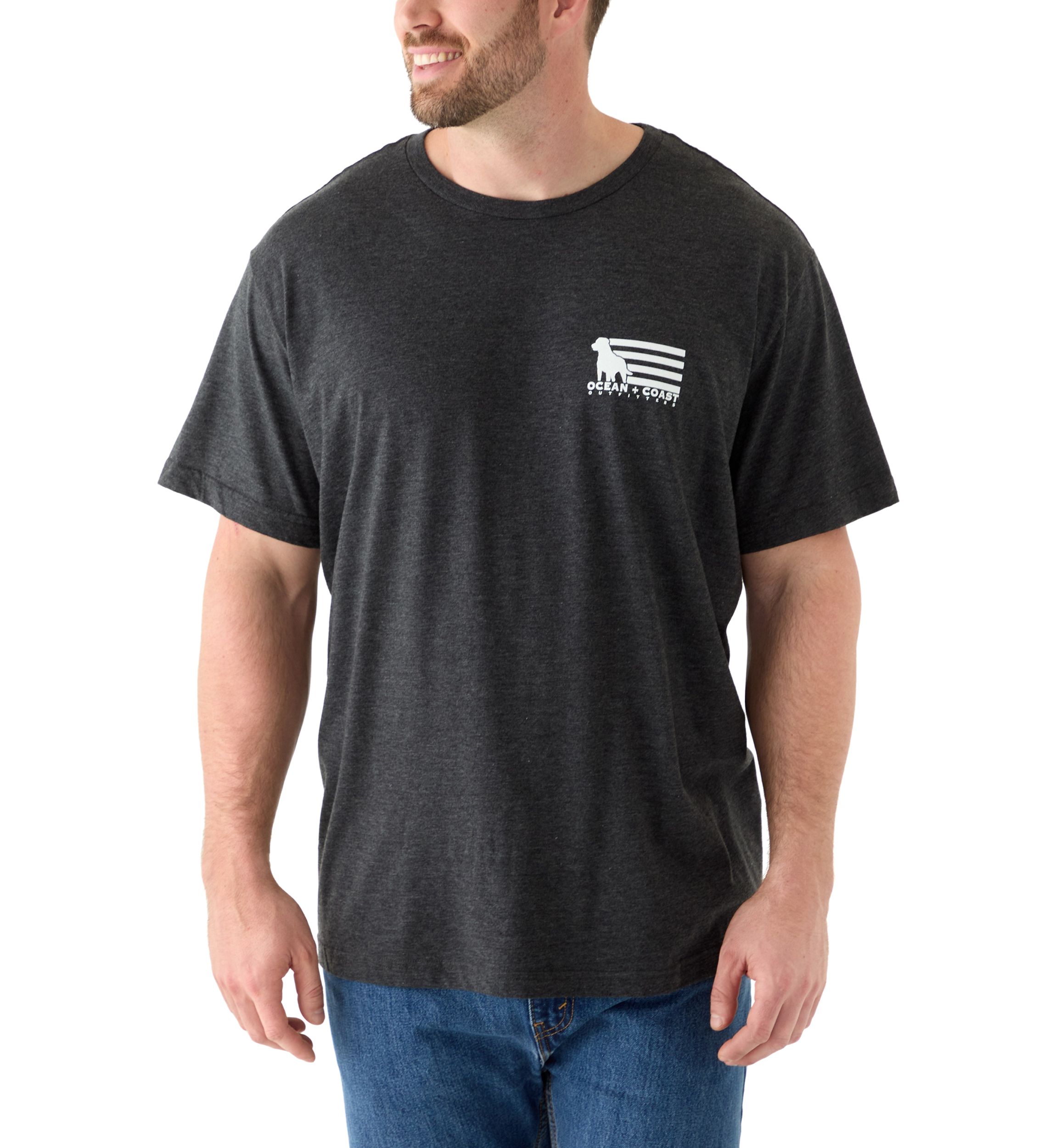 Big & Tall Americana Dog Graphic T-Shirt 