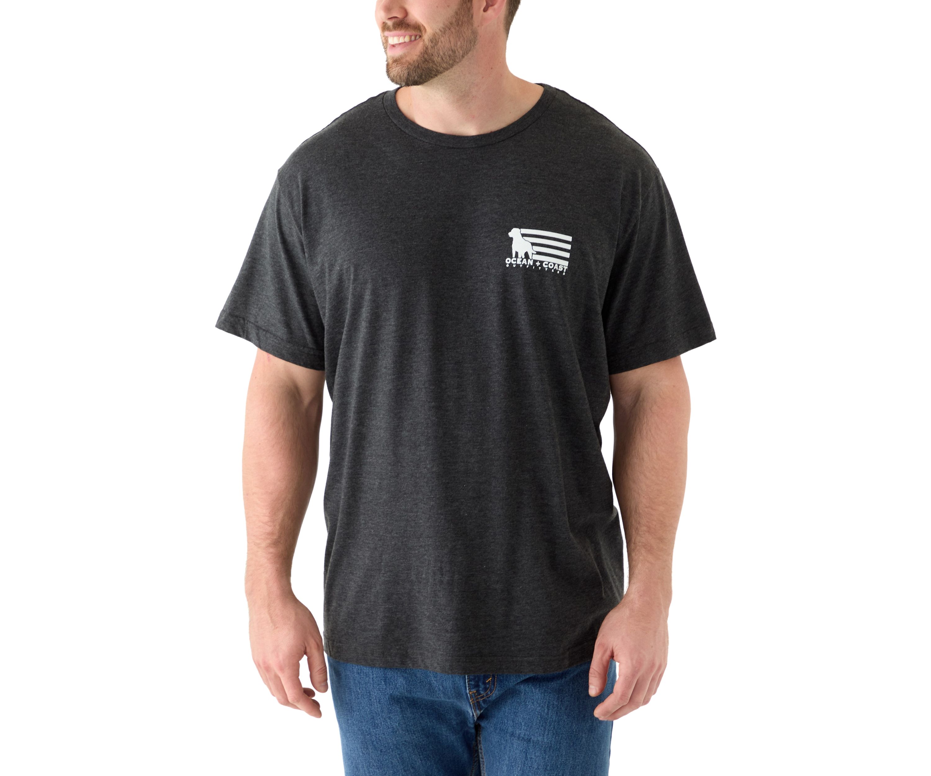 Big & Tall Americana Dog Graphic T-Shirt 
