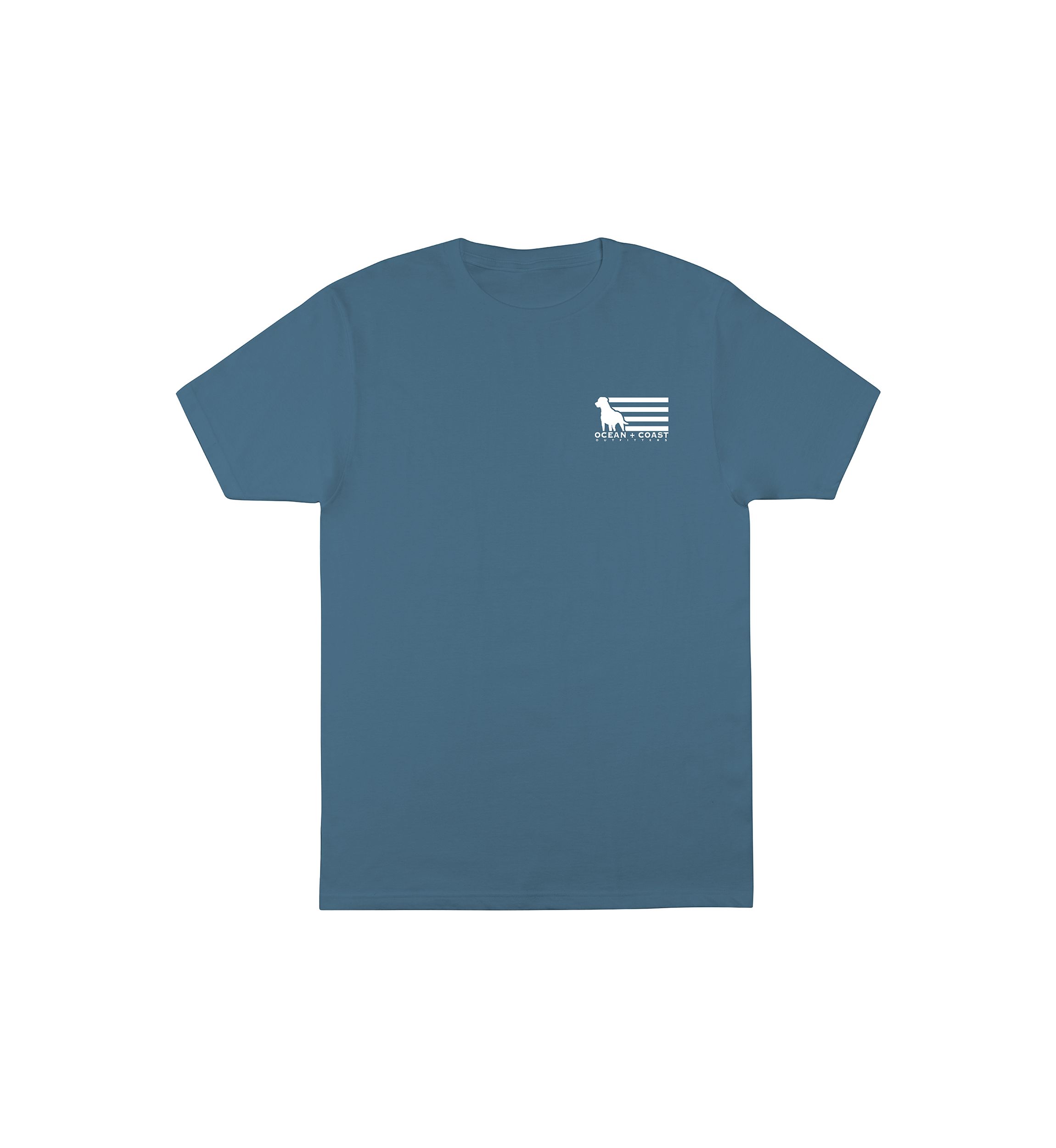 Short Sleeve Americana Dog Flag Graphic T-Shirt