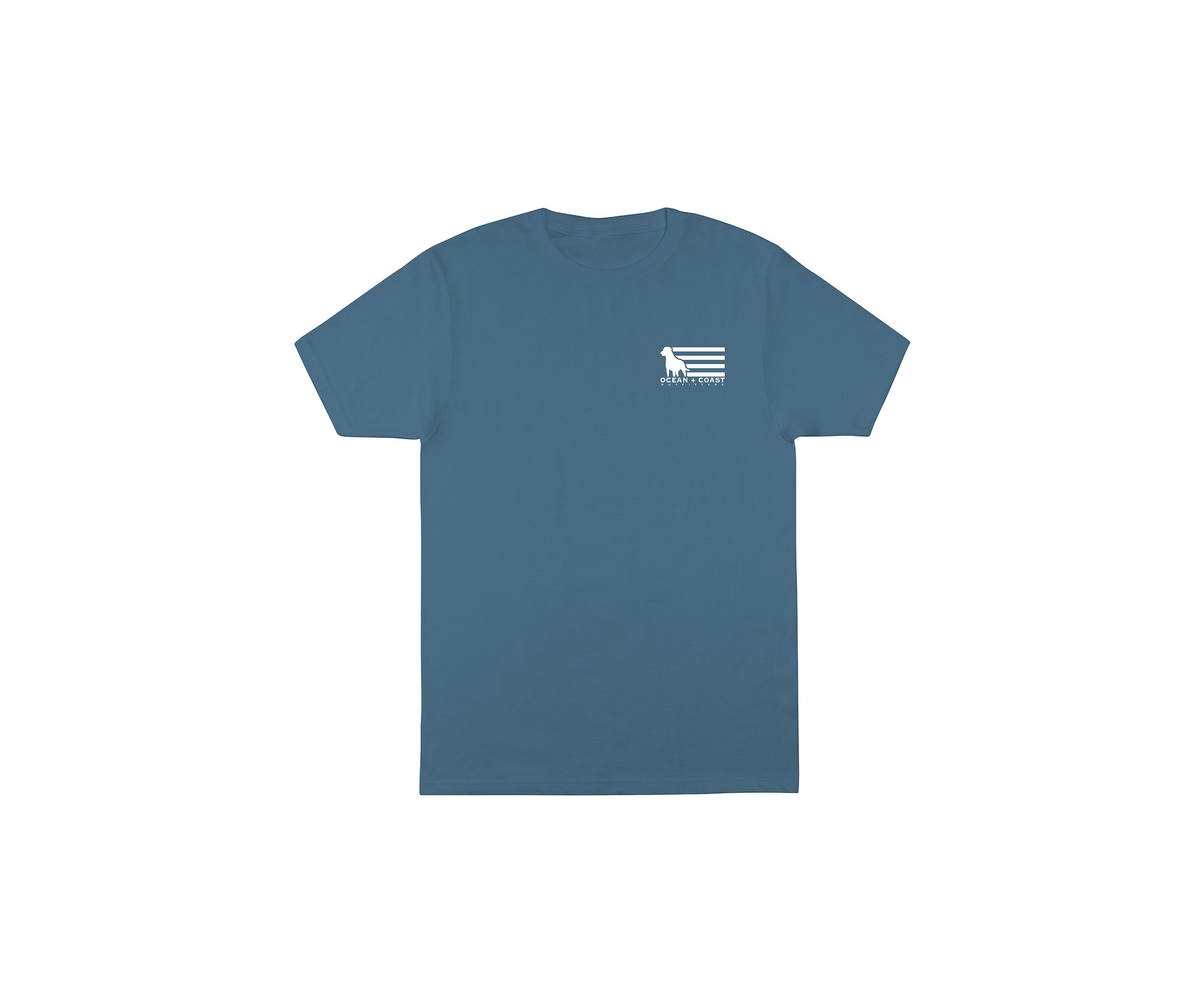 Short Sleeve Americana Dog Flag Graphic T-Shirt