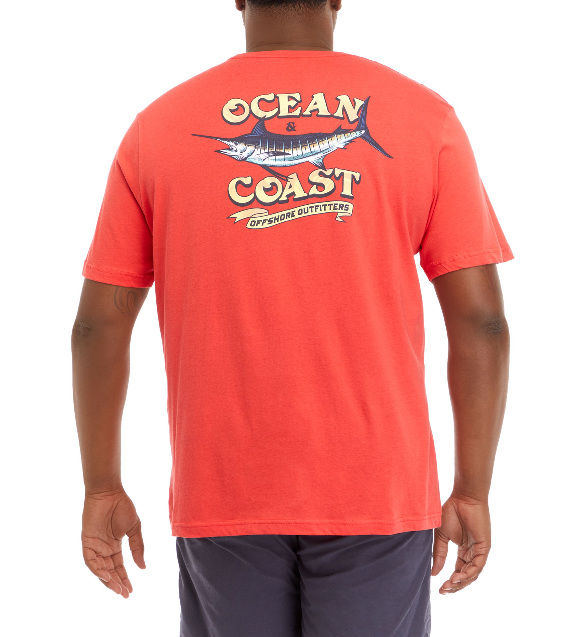 Big & Tall Short Sleeve Marlin Graphic T-Shirt 