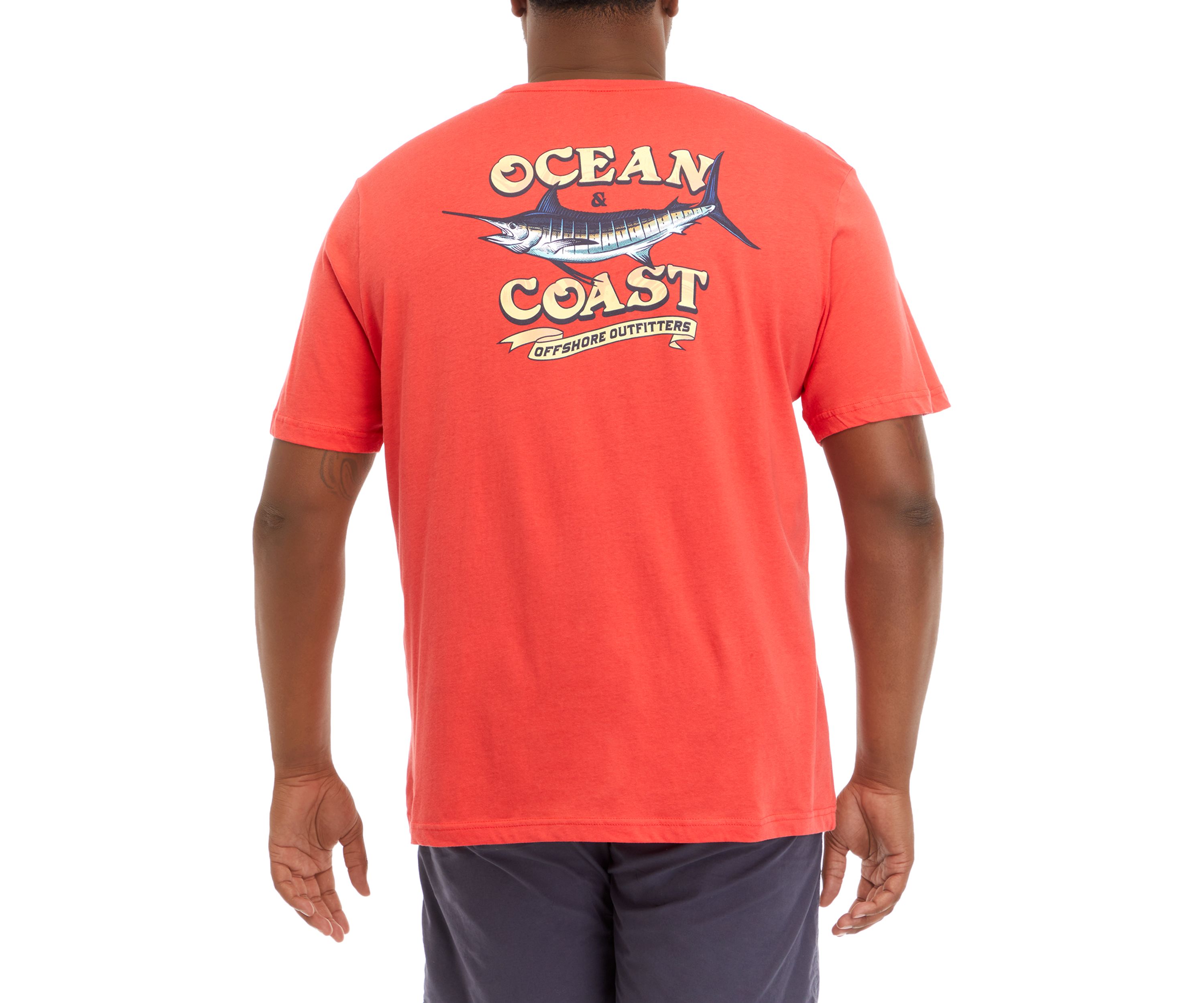 Big & Tall Short Sleeve Marlin Graphic T-Shirt 